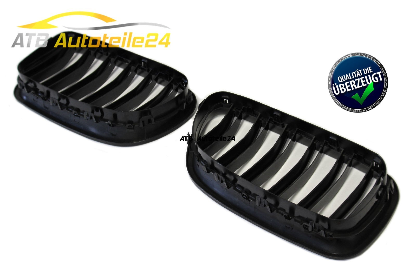 Kühlergrill Frontgrill SET Schwarz Nieren Doppelsteg passend für BMW 5er M5