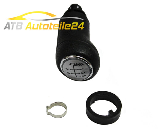 Schaltknauf Schaltknopf Schalthebel Grau Silber Abdeckung für VW Polo 9N 5 Gang