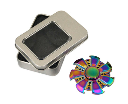 10x Fidget Spinner Metall Spielzeug Alloy Entspannung Rainbow Focus Neu