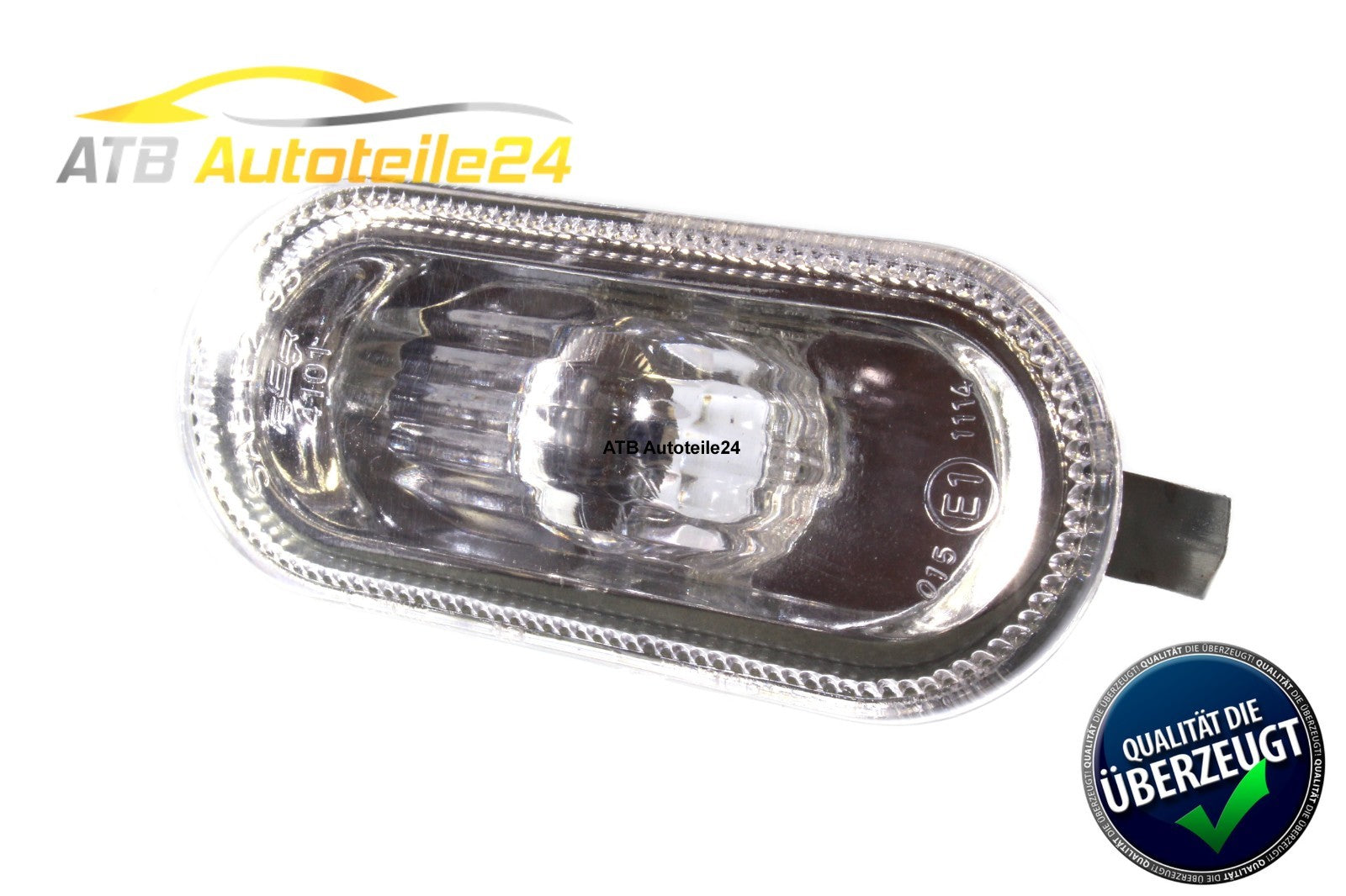  Blinkleuchte Seitenblinker Silberoptik /1 Stück für VW T5 Polo Amarok Klarglas 