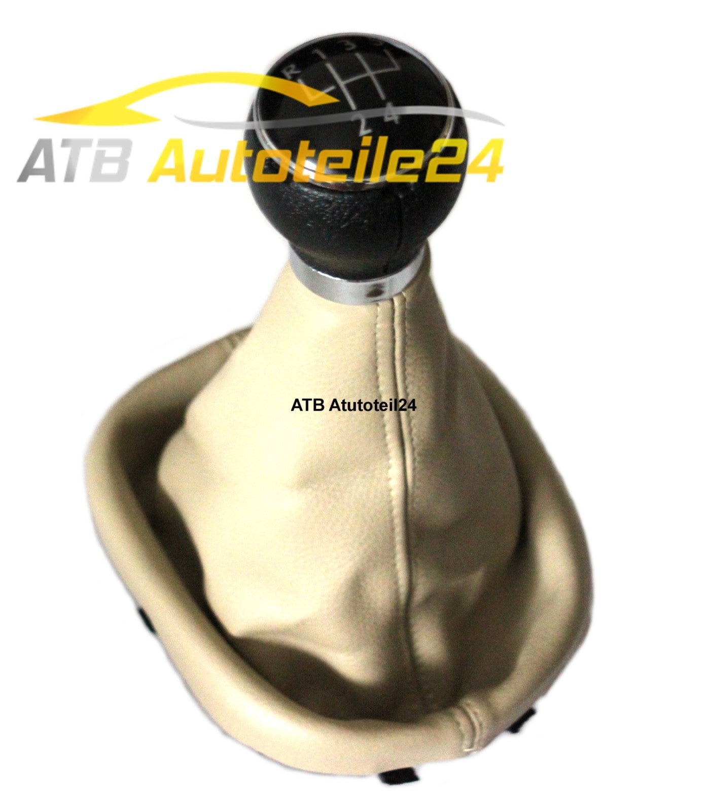Schaltknauf Schaltsack Schaltmanschette BEIGE für VW Touran Caddy 2K 3 5-Gang