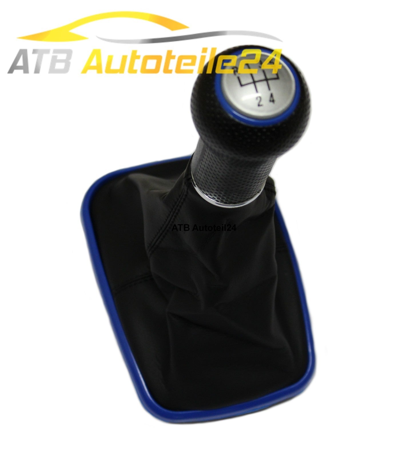 Schaltknauf GRAU Schaltmanschette Schaltsack für VW Golf 4 IV Bora 5-Gang BLAU