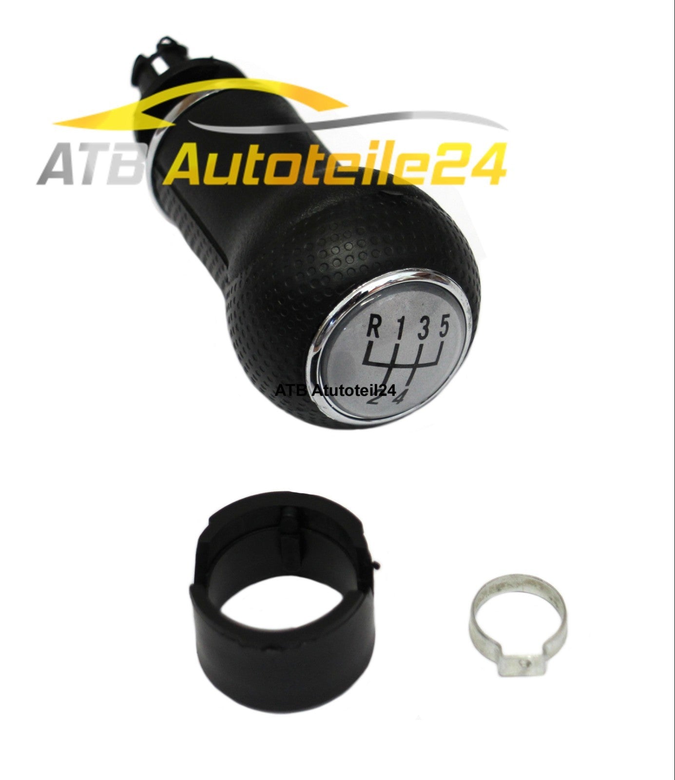 Schalthebel Schaltknauf Schaltknopf Grau Silber passt für VW Golf 4 IV Bora 5-G