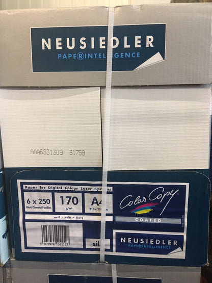 5 x je 250 Blat ,Color Copy Laserdruckpapier coated glossy, 170g A4 250 Blat